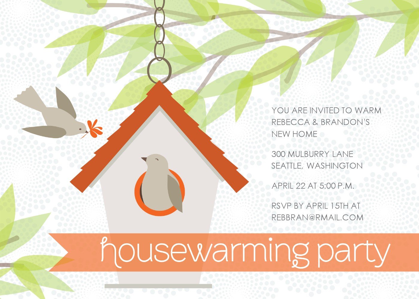 Housewarming Birthday Party Invitations