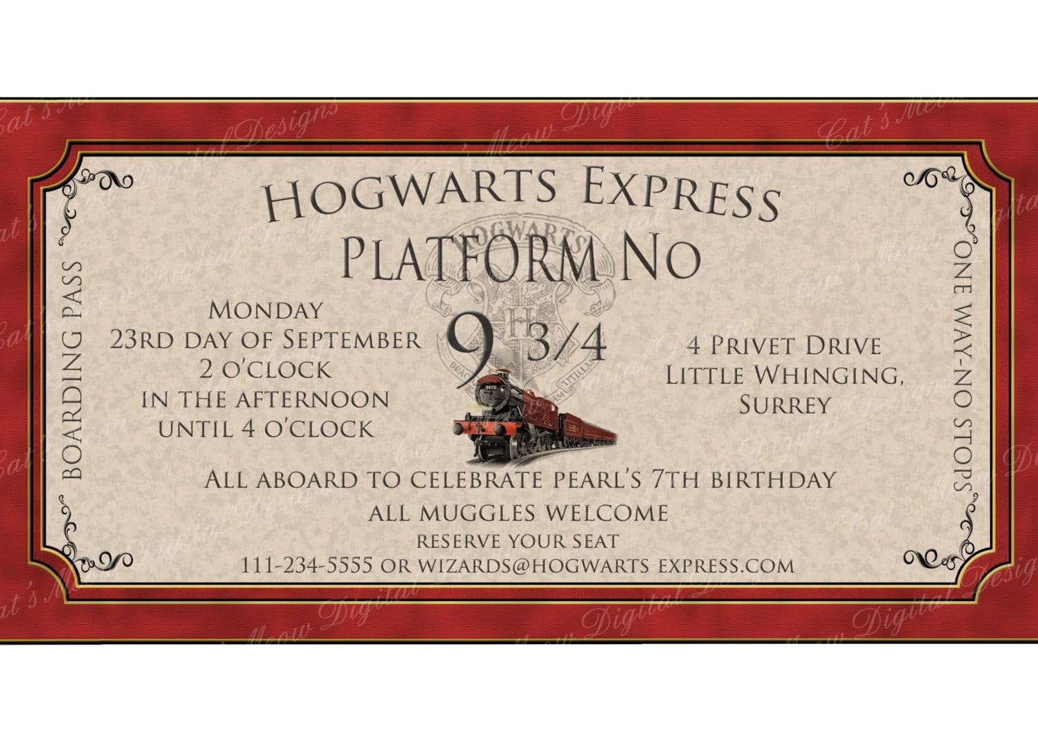 Impactful You Fill Out Birthday Invitations Harry Potter