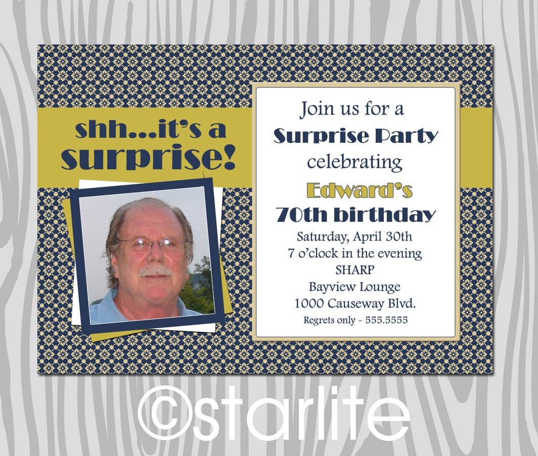 Invitation Wording For 70th Birthday Surprise Party