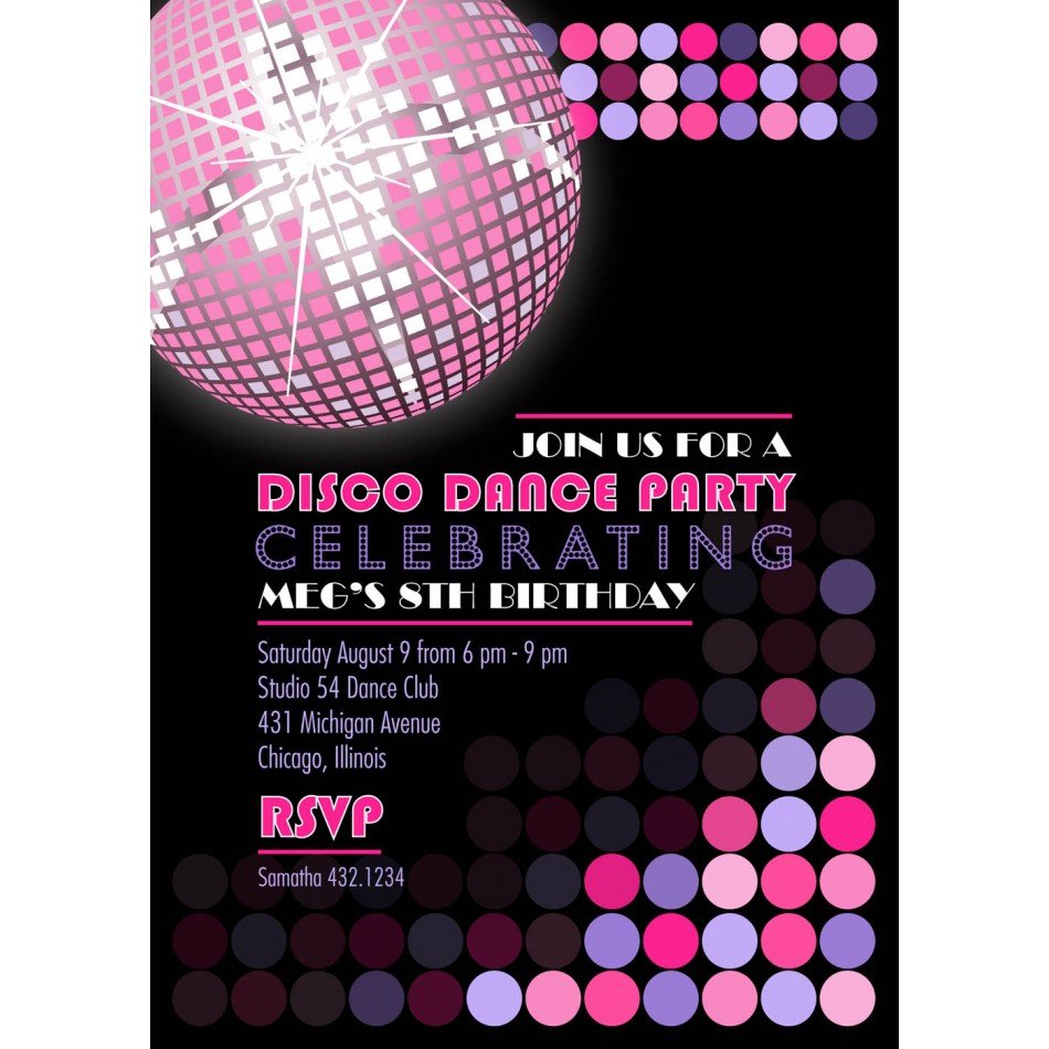 Just Dance Party Invitations Free