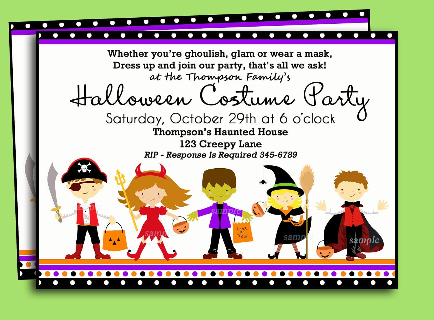 Kids Halloween Party Invitations Kids Halloween Party Invitations