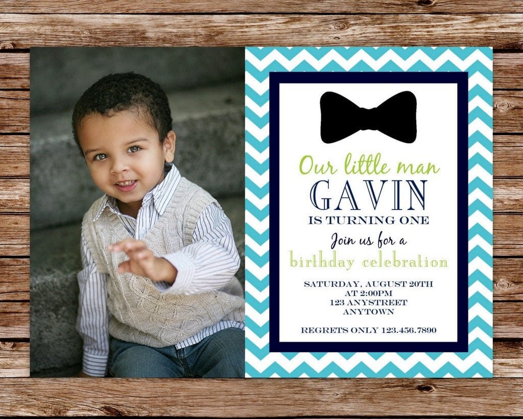 Little Man Birthday Invitations