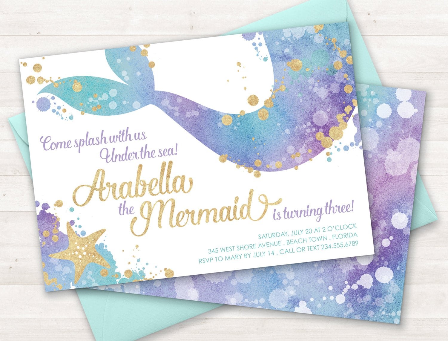 Mermaid Invitation