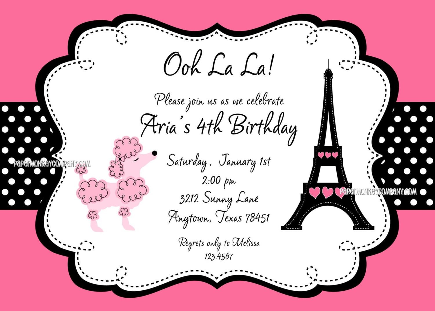 Olivia's 1st Birthday Invitation