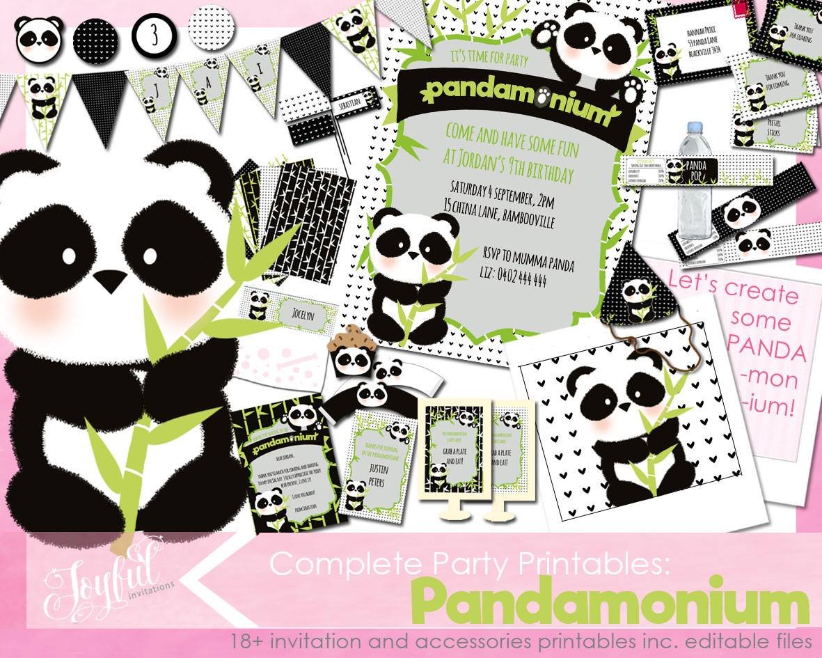 Panda Party Supplies