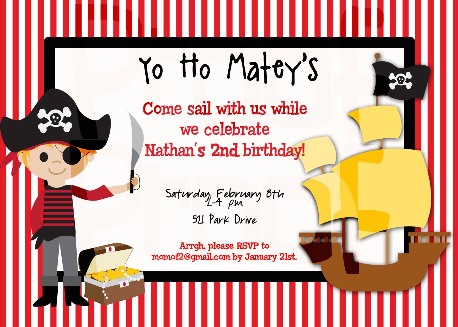 Pirate Party Invitations