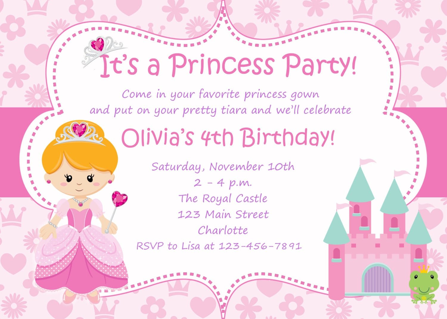 Princess Party Invitations