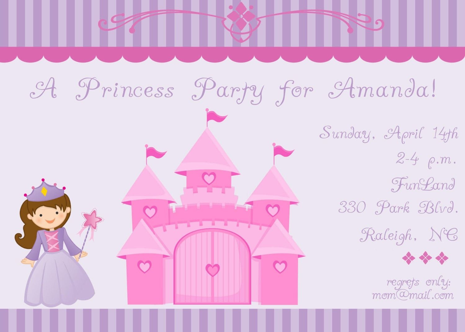 Princess Party Invitations