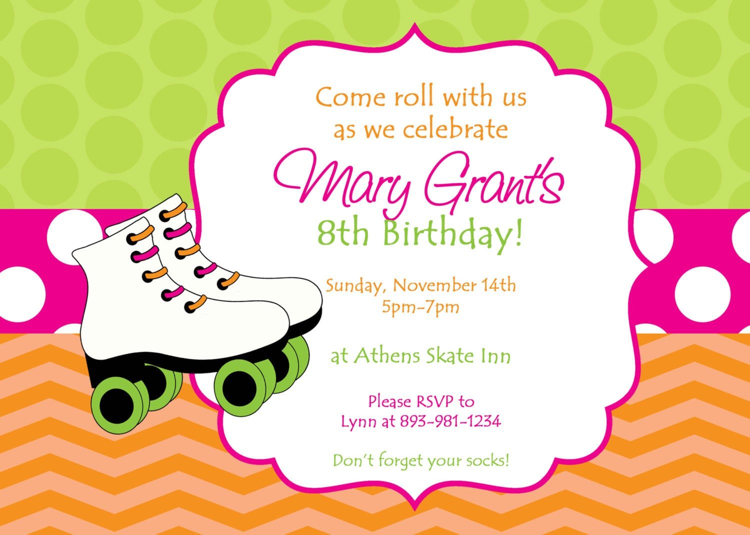 Skate Party Invitation Template  Ice Skating Birthday Party Party