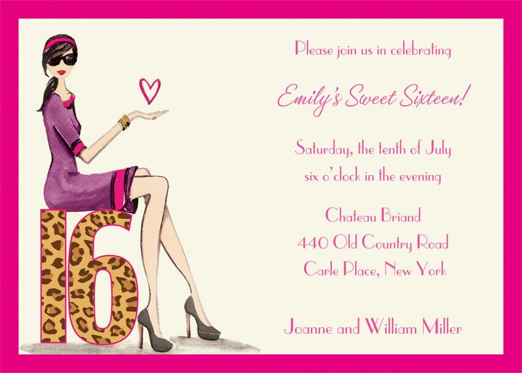 Sweet 16 Party Invitations Templates Lovely Sweet 16 Party