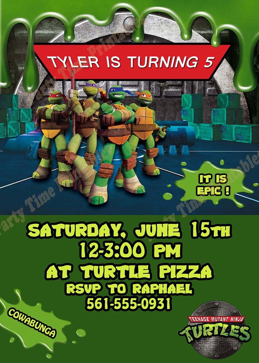 Teenage Mutant Ninja Turtles Invitation By Like This