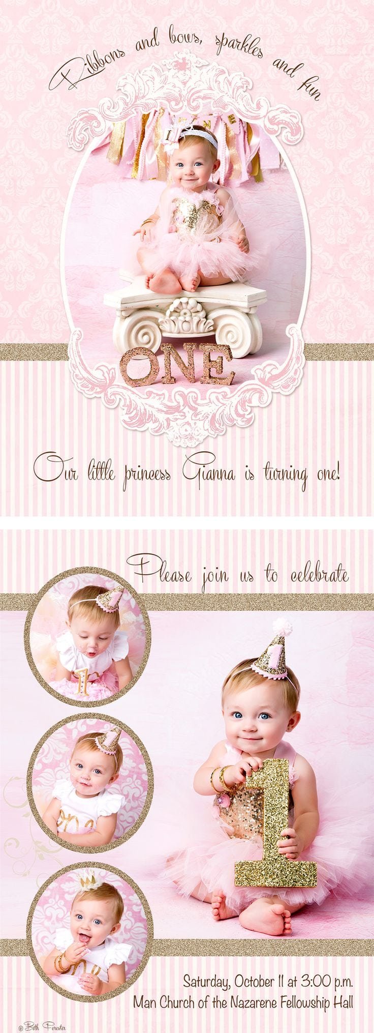 17 Best Ideas About First Birthday Invitations On Pinterest