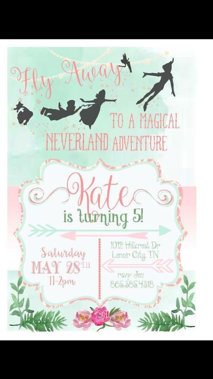 17 Best Ideas About Neverland Invitation On Pinterest