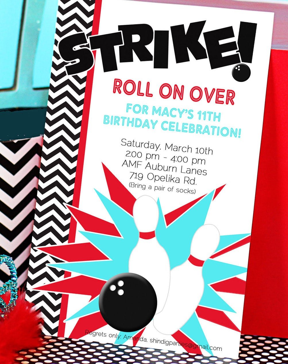 Bowling Party Invitations