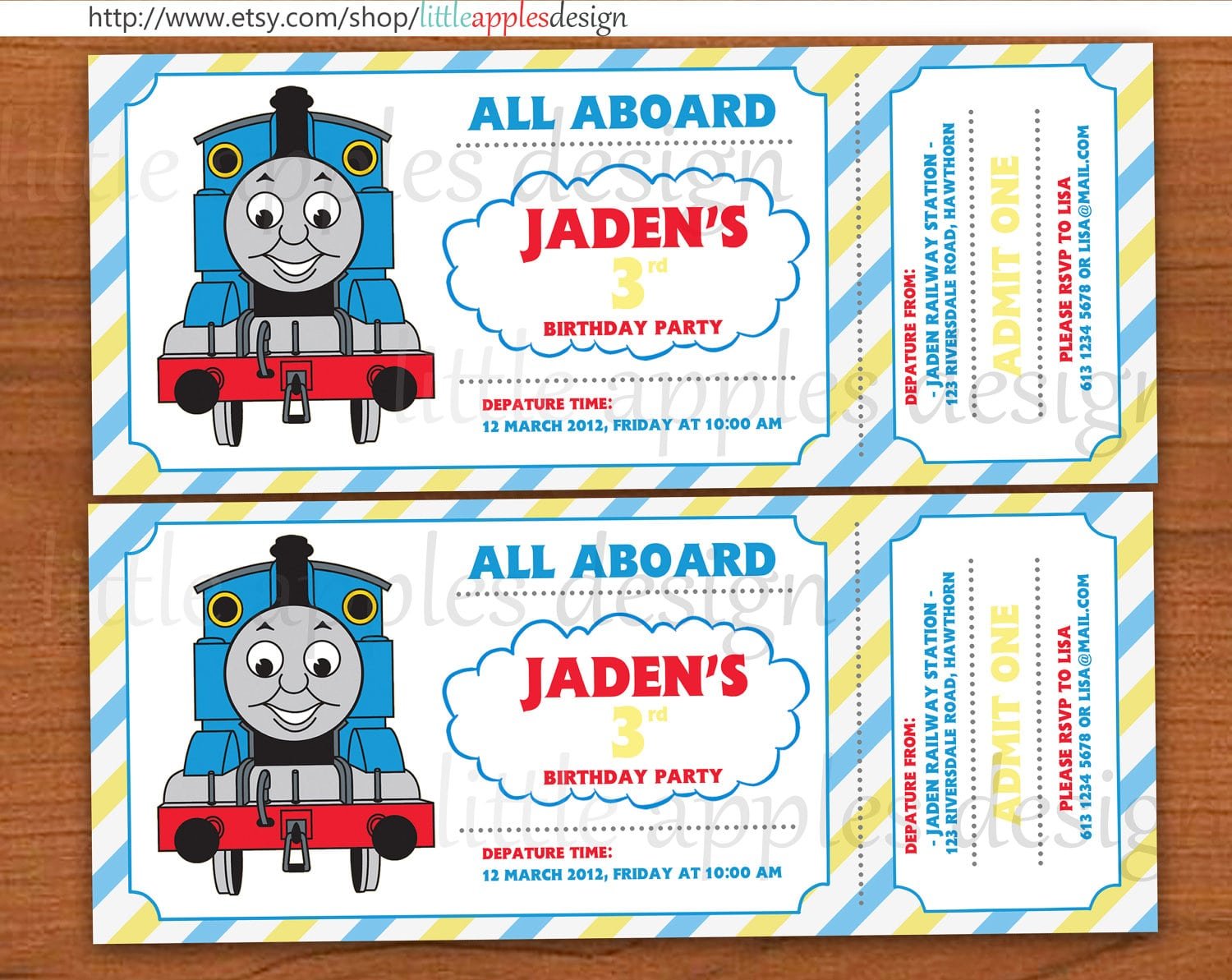 Cool Thomas And Friends Invitations