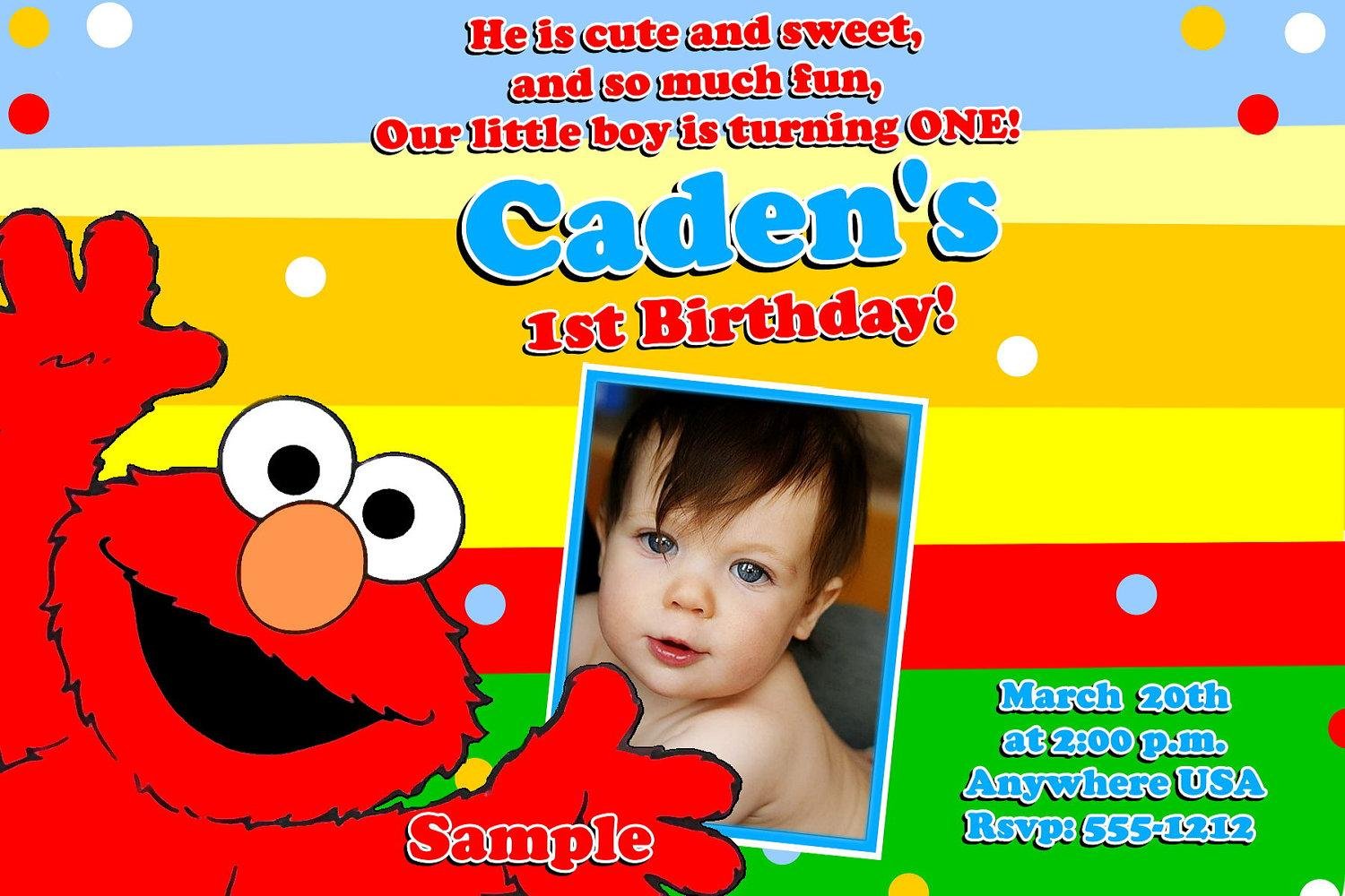 Elmo Birthday Invitations