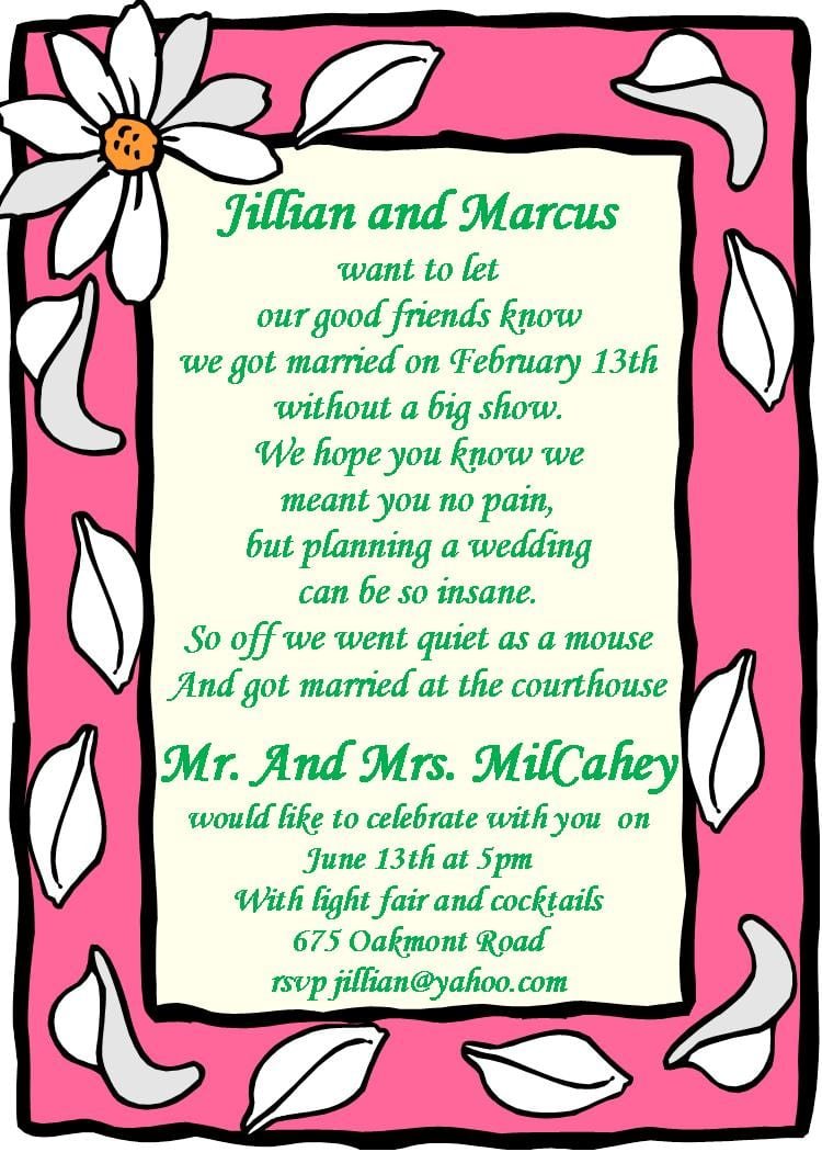 Elopement Party Invitations New Selections Spring 2017