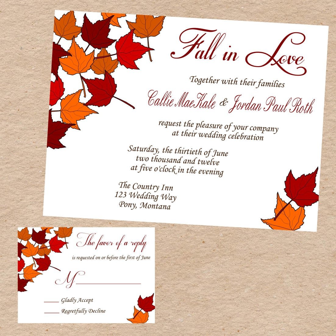 Fall Invitation Templates