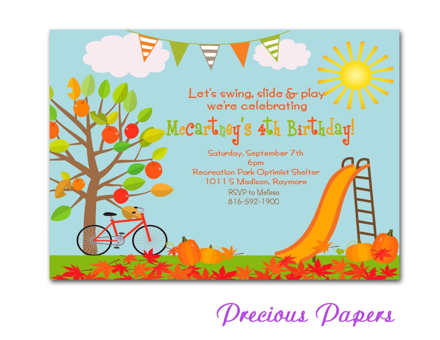 Fall Party Invitations