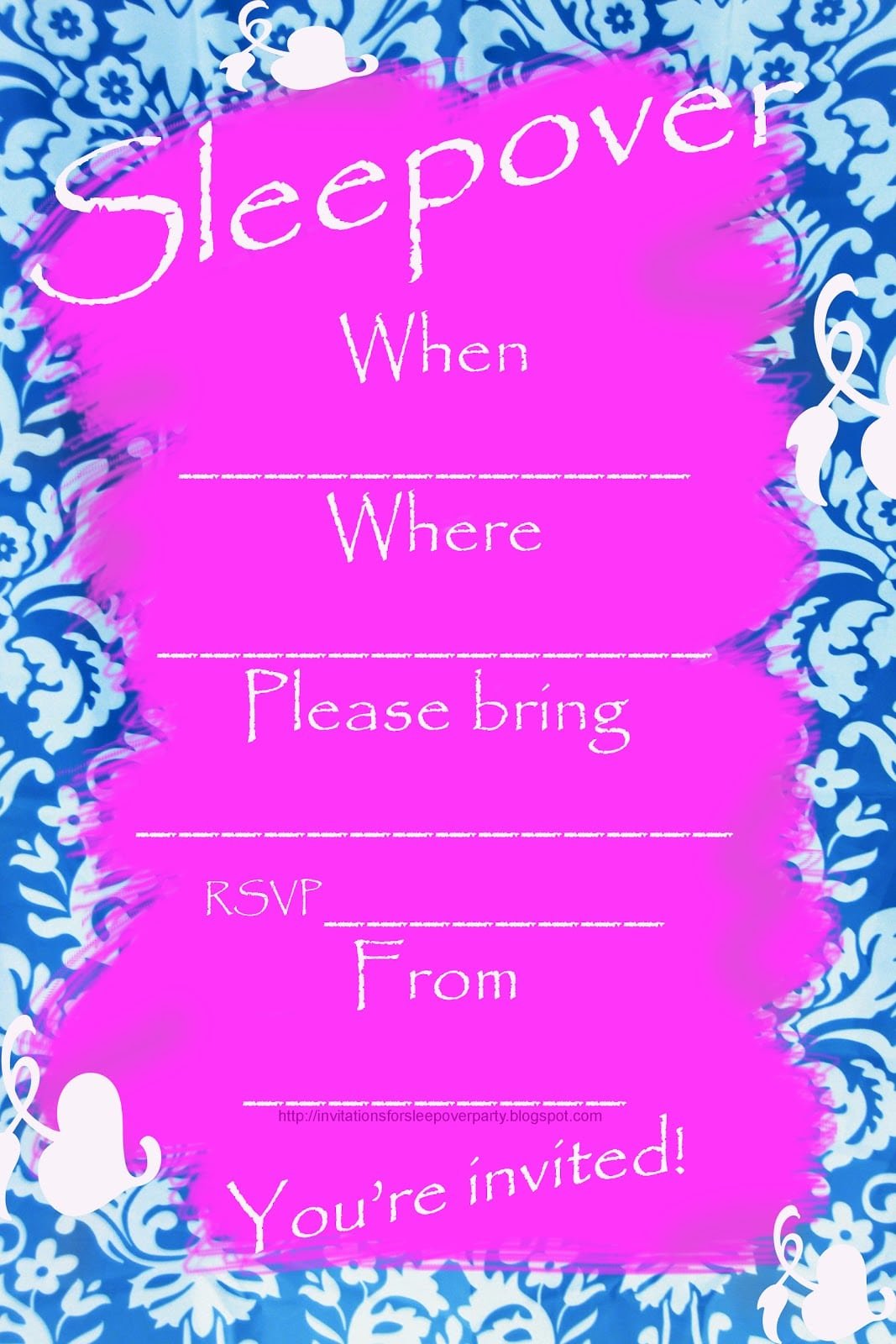 Invitations For Sleepover Party