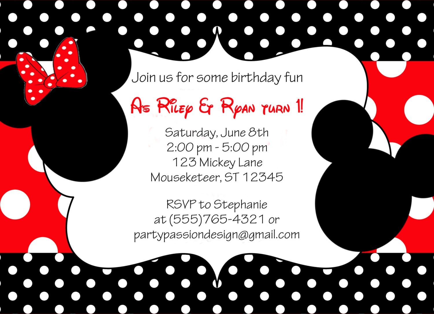 Mickey And Minnie Birthday Invitations Pictures About Mickey And