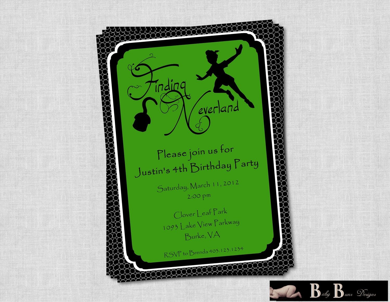 Neverland Birthday Party Invitation