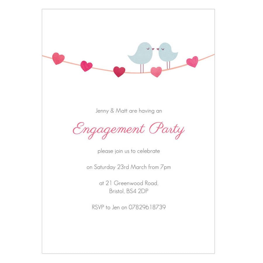 Personalised Engagement Party Invitations By Made By Ellis