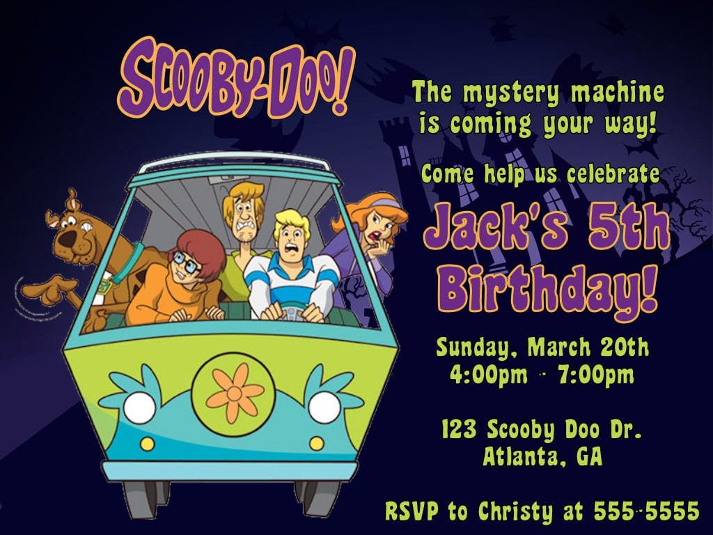 Scooby Doo Invitations