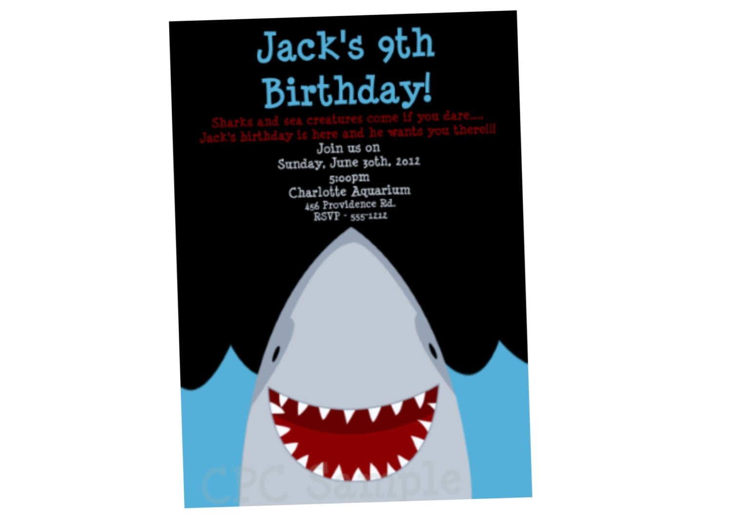 Shark Birthday Invitation Shark Party Invitations Printable