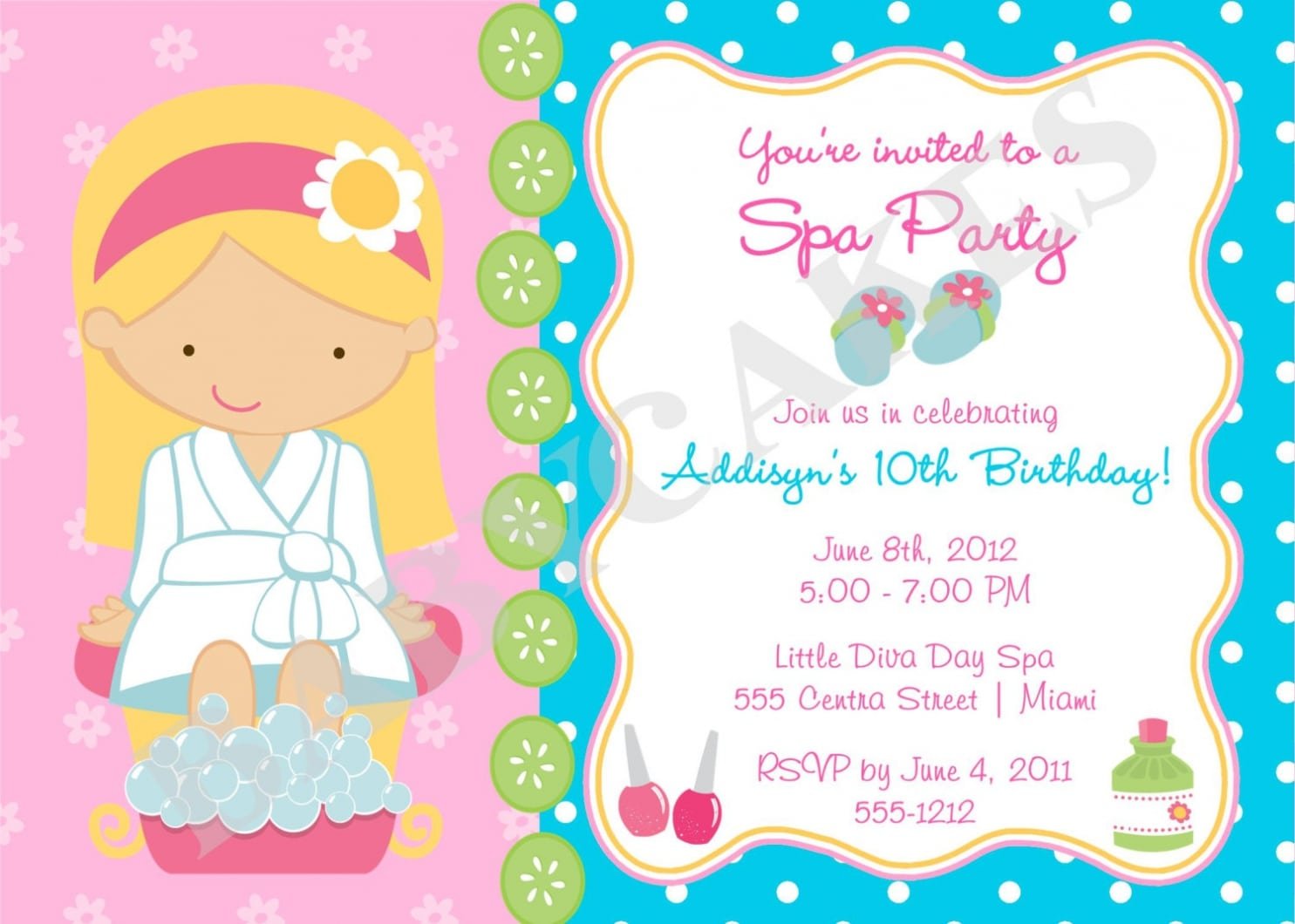 Spa Birthday Party Invitations To Inspire You