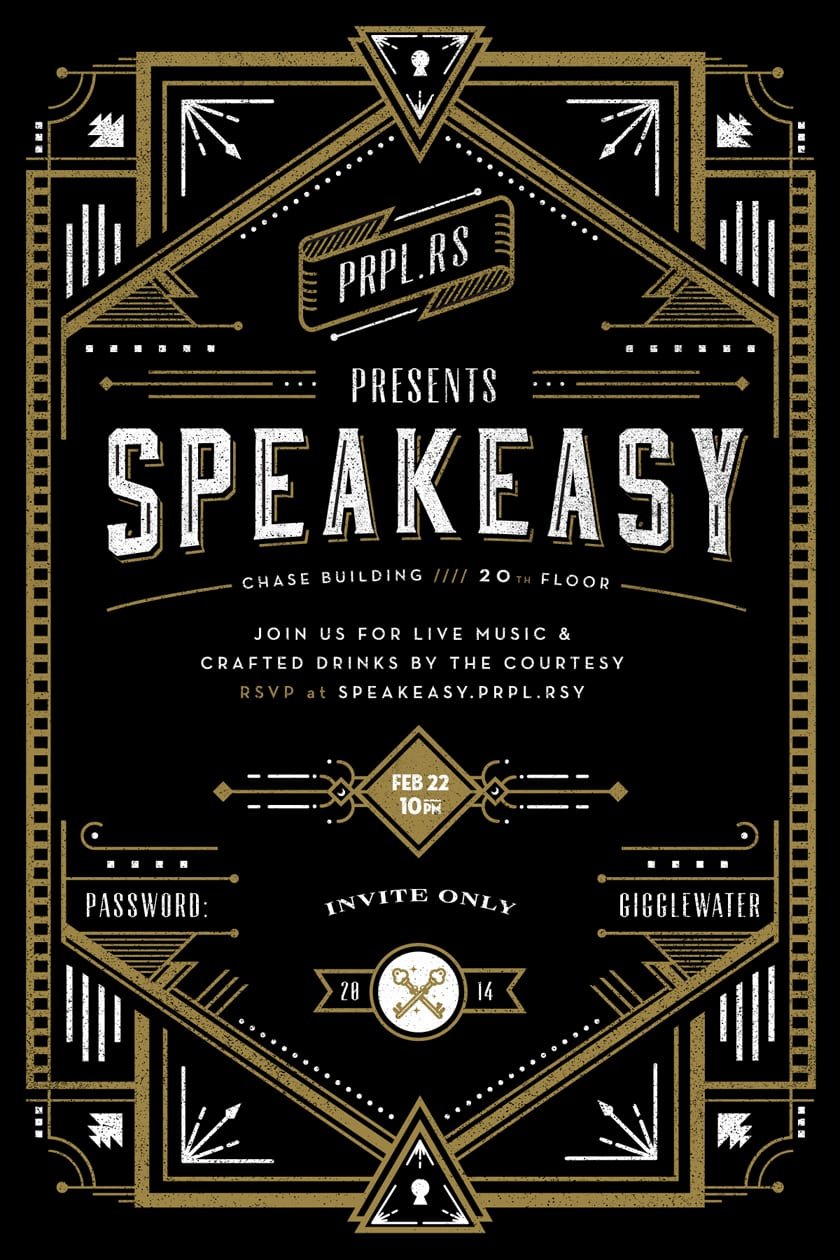 Speakeasy Invite (rejected Version) By Frank Rodriguez