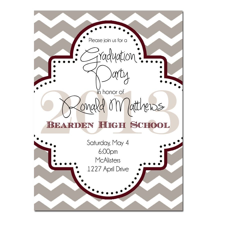 Templates Inexpensive Graduation Party Invitations Vistaprint With