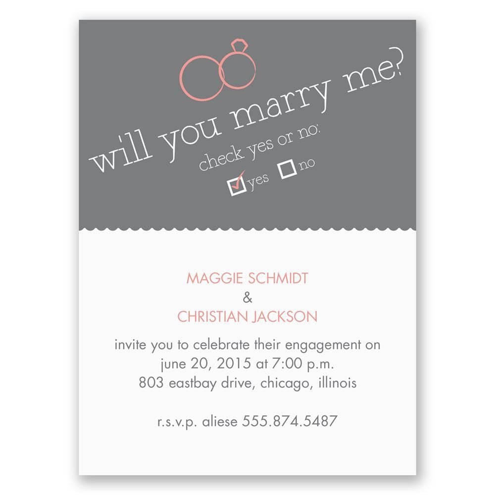 Will You Petite Engagement Party Invitation