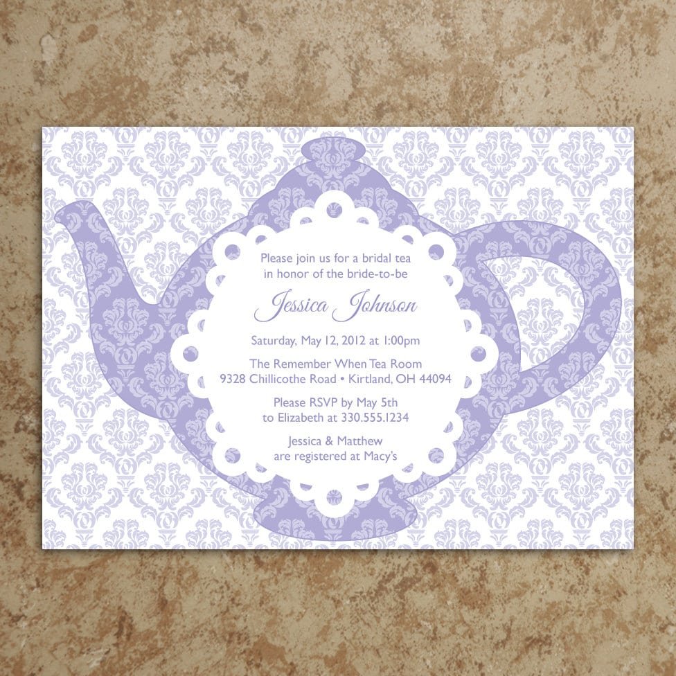 Bridal Tea Party Invitations