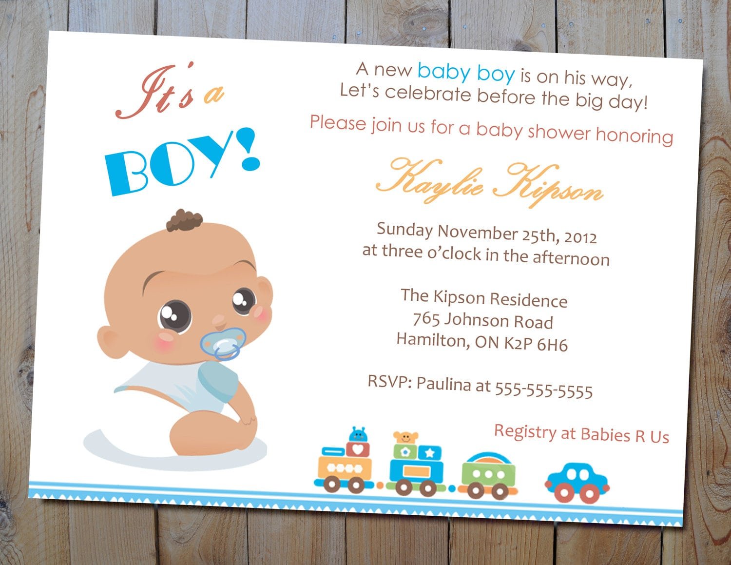 invitation card new born baby party
