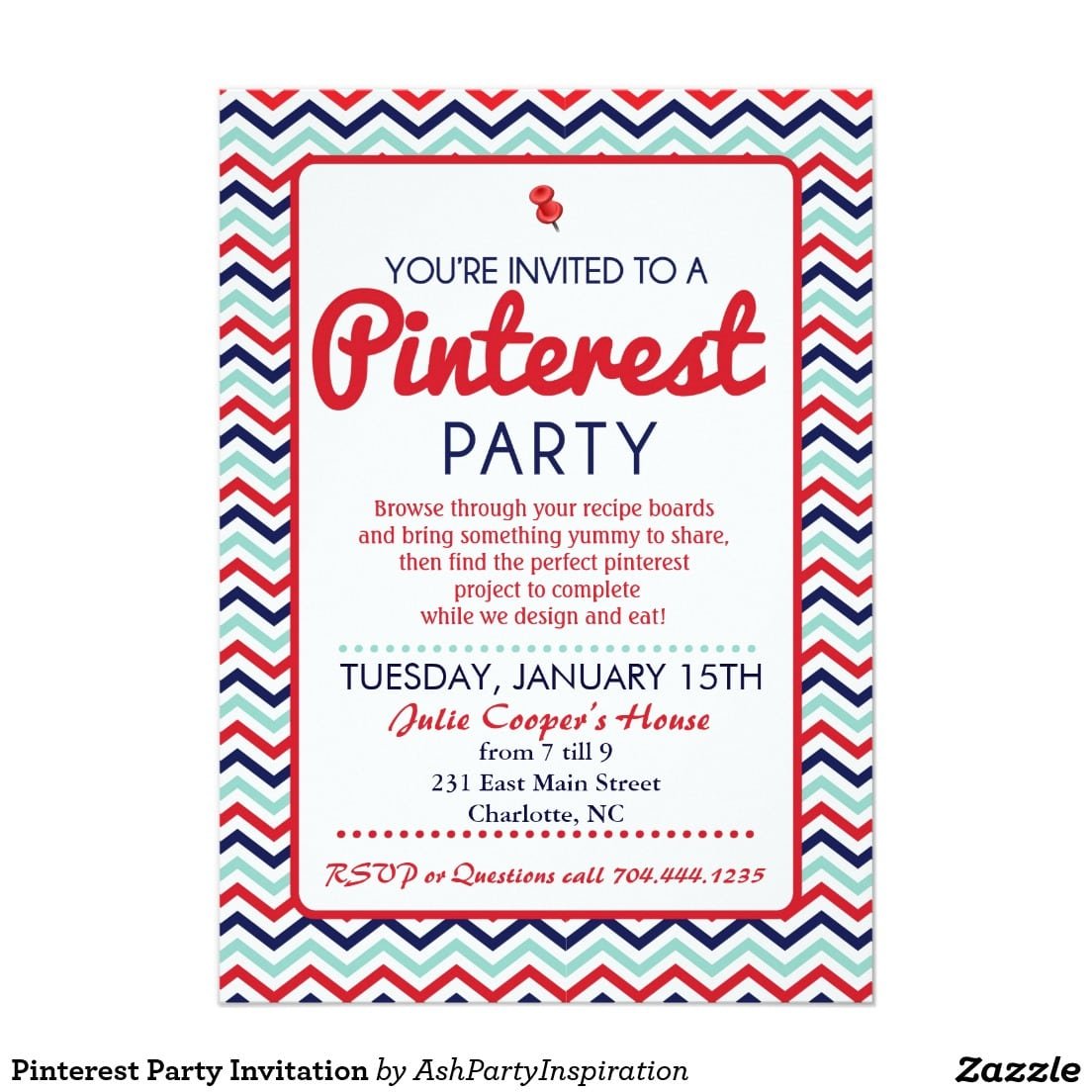 Pinterest Party Invitation