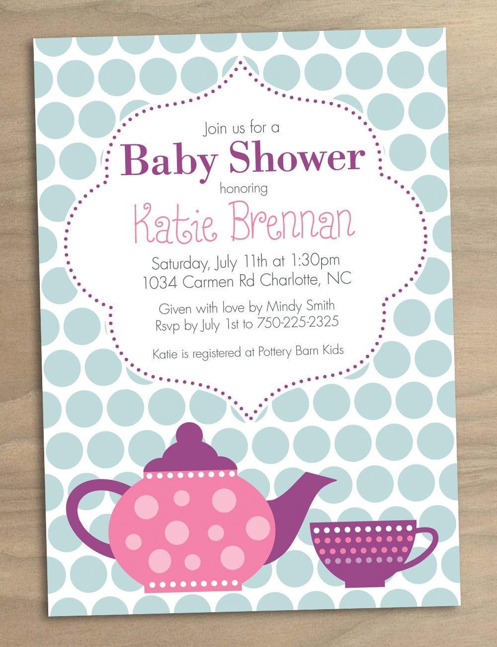 Baby Shower Invitation Or Bridal Shower Invitation