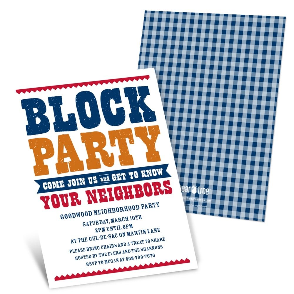 Block Party Invitations