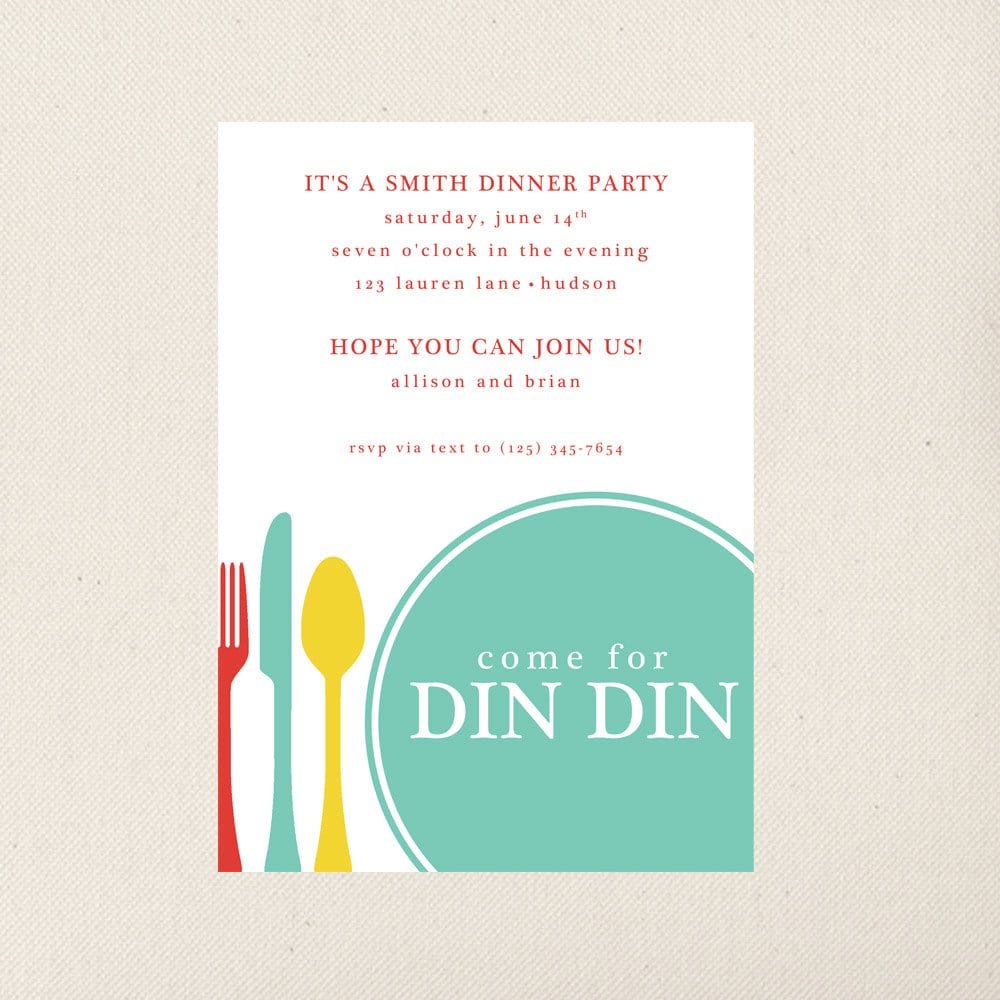 Dinner Party Invitation - Mickey Mouse Invitations Templates