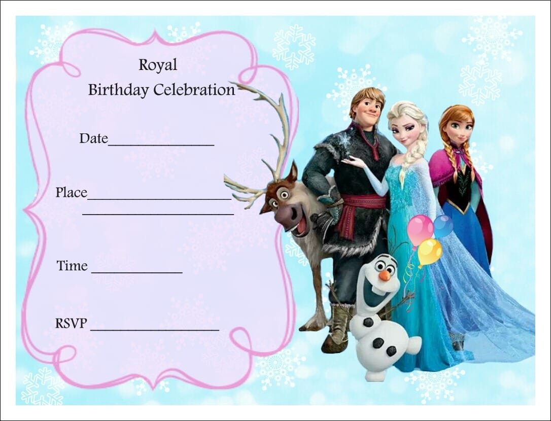 Free Printable Frozen Party Invitations