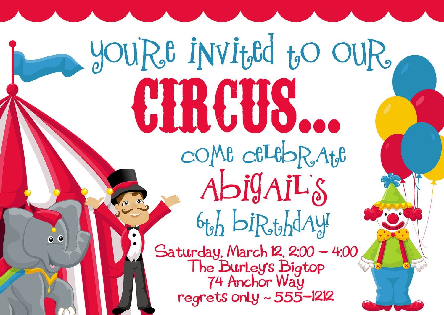 Fun Carnival Theme Invitation And Announcement Card By