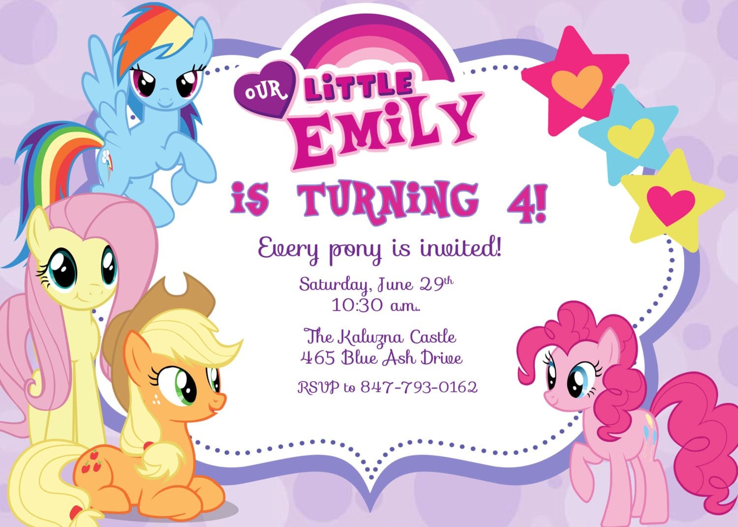 Top 14 My Little Pony Birthday Party Invitations