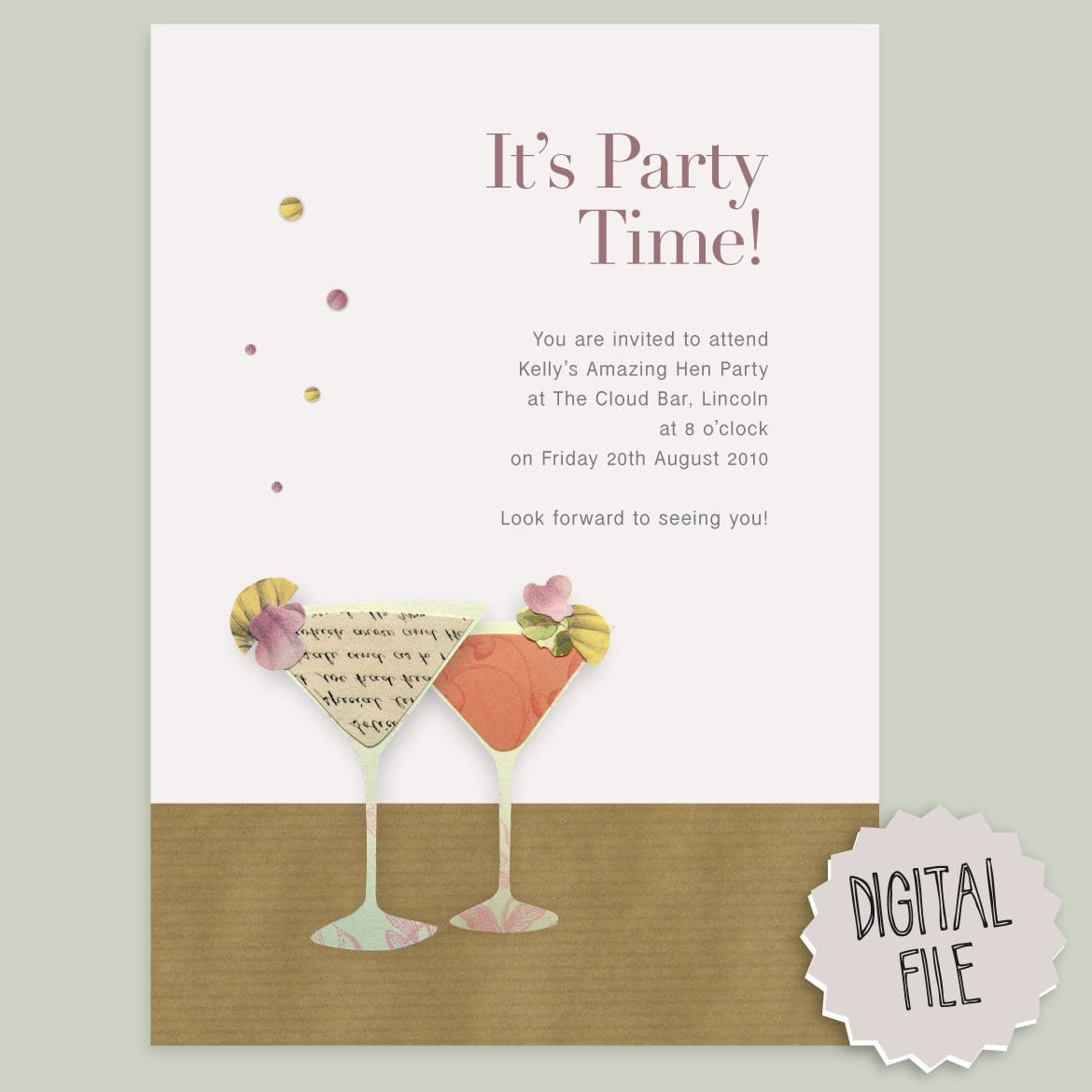 Wedding Cocktail Party Invitation