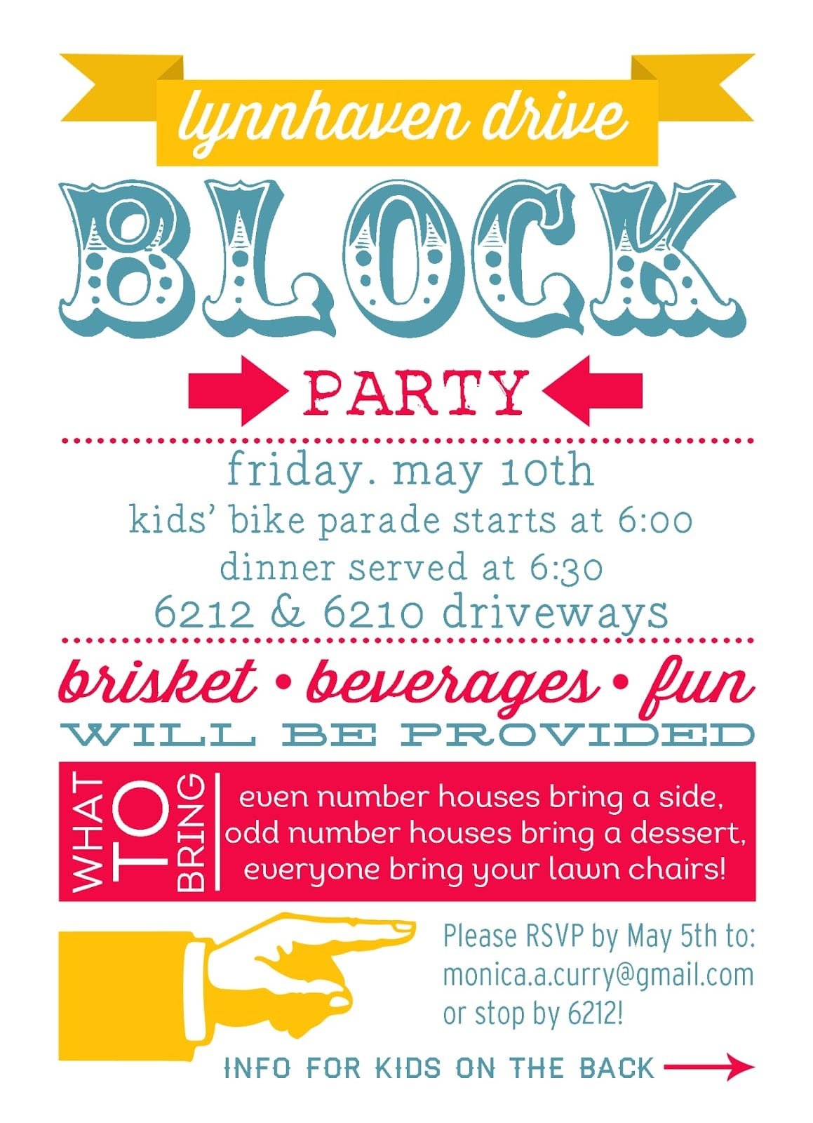 Block Party Invitation Template