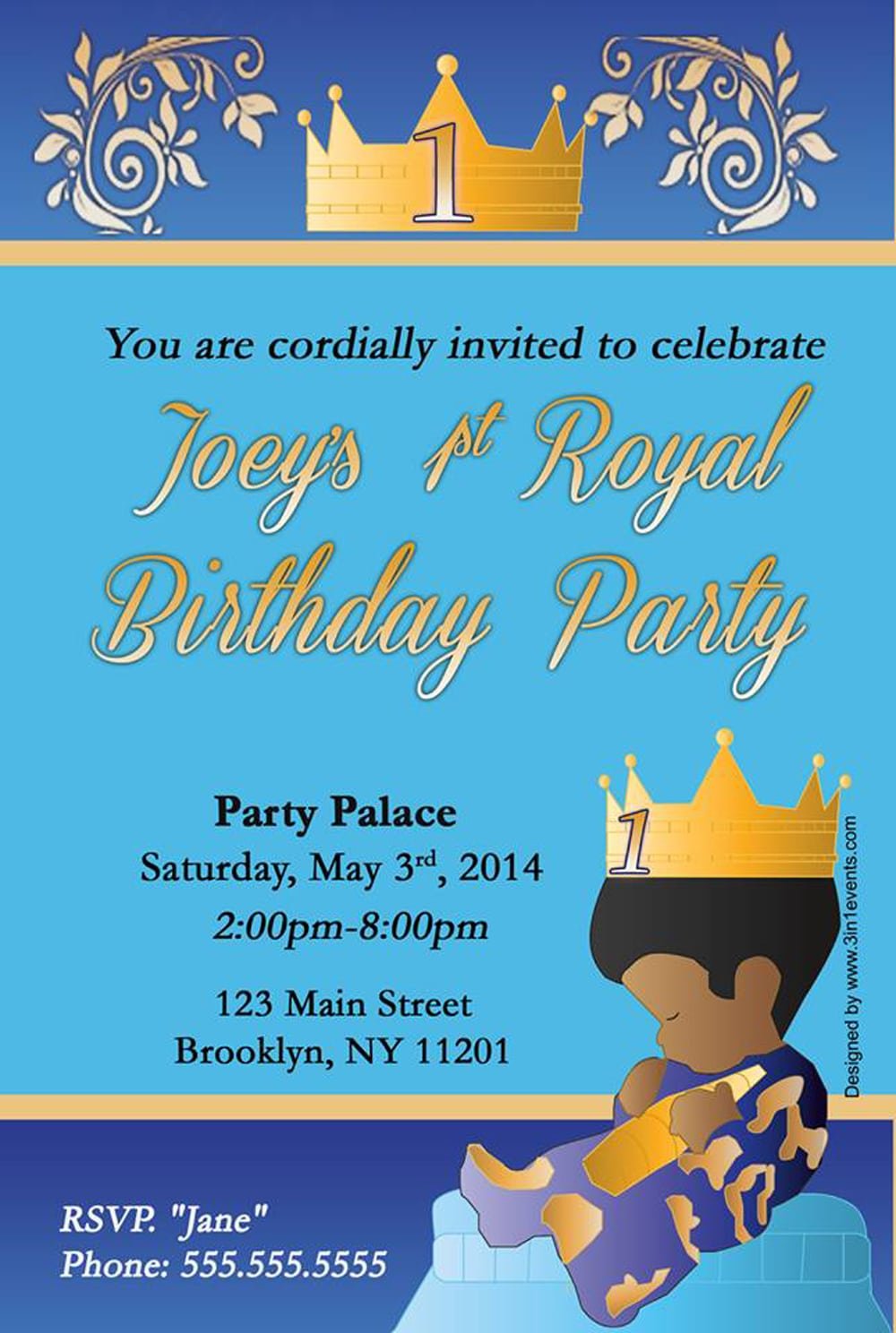 Charming Prince Party Invitations Contemporary