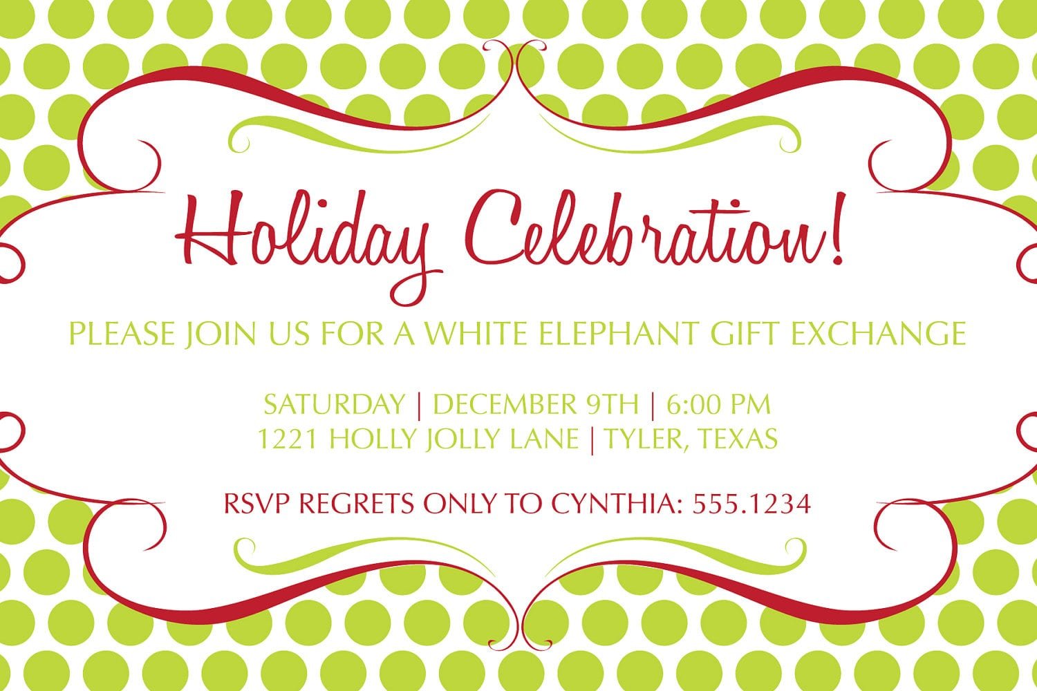 Holiday Party Invitations Templates Free