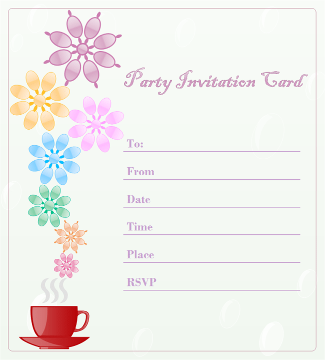 Party Invitation Card Template Free Download 8te6ajrec