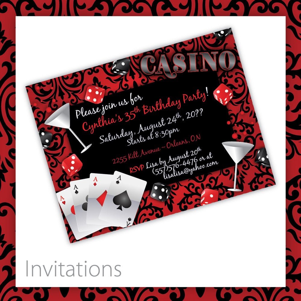 Poker Party Invitation Templates