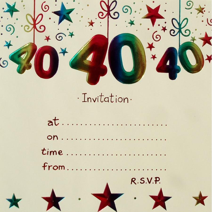 Remarkable 40th Birthday Party Invitations As Prepossessing Ideas