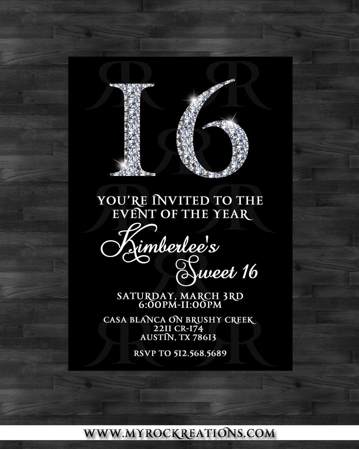 Sweet 16 Invitation